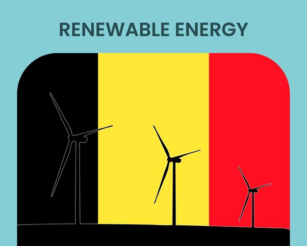 Vecteur belgique énergie renouvelable idée d'énergie environnementale et écologique