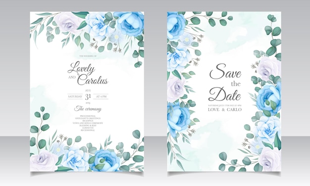 Belle Carte D'invitation De Mariage Avec Décoration Florale