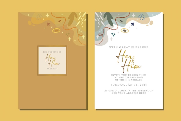 belle carte d'invitation de mariage de fleurs