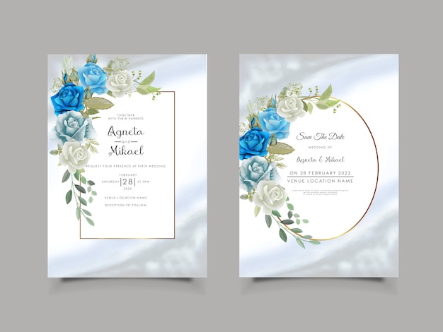 Belle Carte D'invitation De Mariage Floral