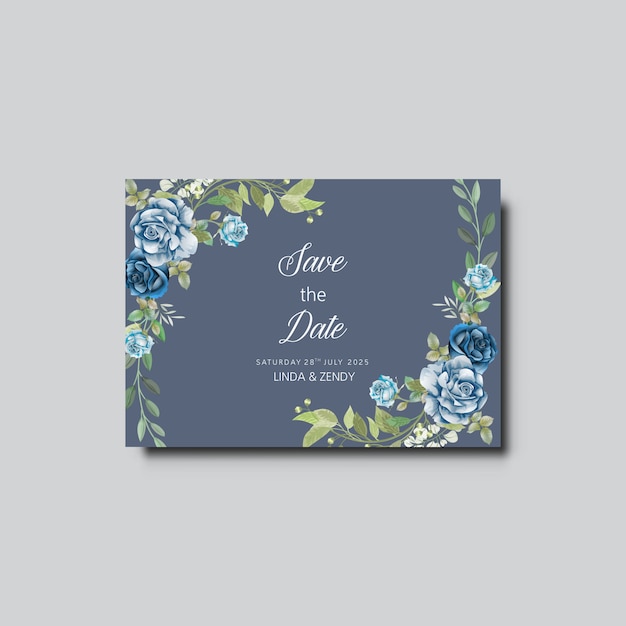 Belle Carte D'invitation De Mariage Floral