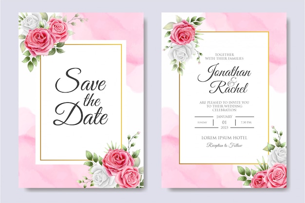 Belle Carte D'invitation De Mariage