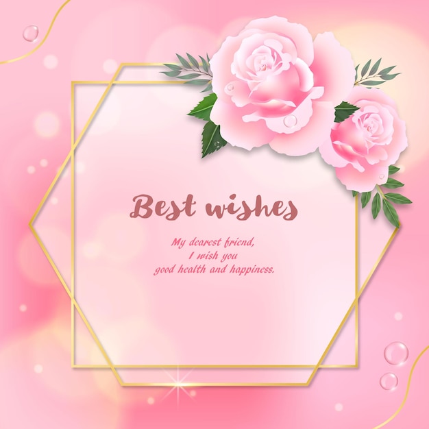 Belle carte rose pour toutes sortes de festivals