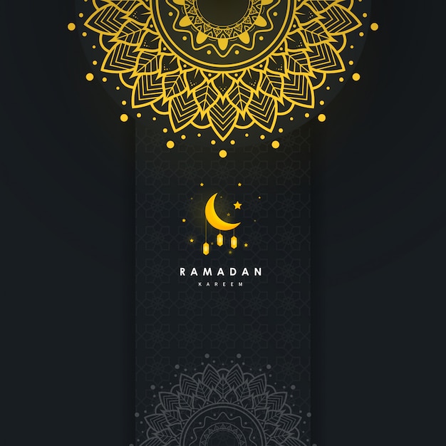 Belle Carte De Voeux Ramadan Kareem.