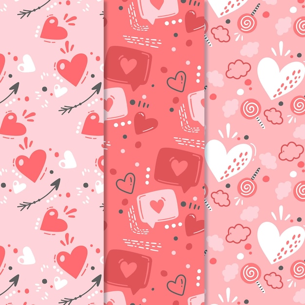 Belle collection de motifs de la Saint-Valentin