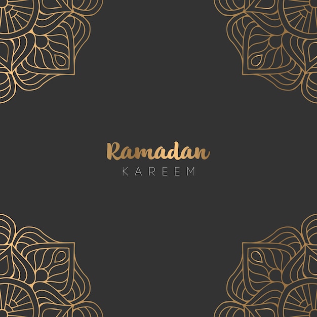 Belle Conception De Carte De Voeux Ramadan Kareem