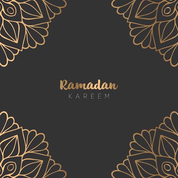 Belle conception de carte de voeux ramadan kareem