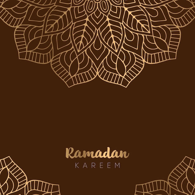 Belle Conception De Carte De Voeux Ramadan Kareem