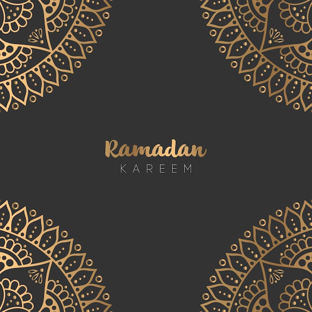 Belle Conception De Carte De Voeux Ramadan Kareem