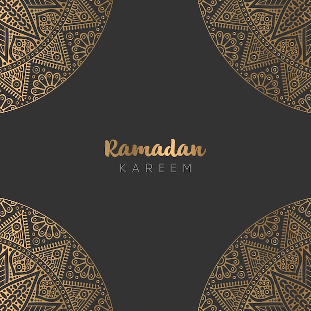 Belle Conception De Carte De Voeux Ramadan Kareem