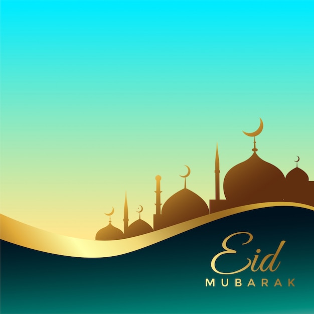 Belle Conception De Fond Eid Mubarak