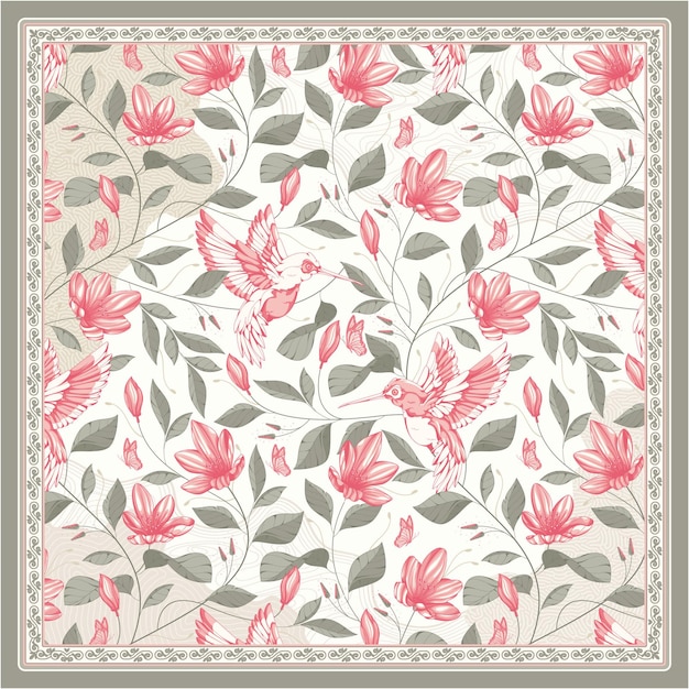 belle conception de foulard à fleurs 22