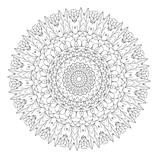 belle conception de mandala floral élément décoratif ornemental créatif en forme de cercle