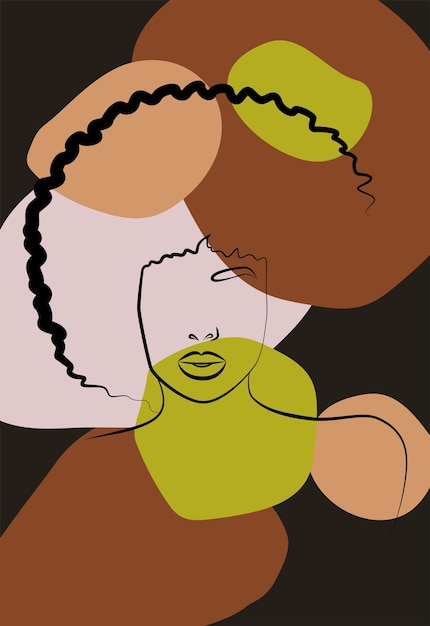 Belle femme africaine Art mural dans le style du Pop art