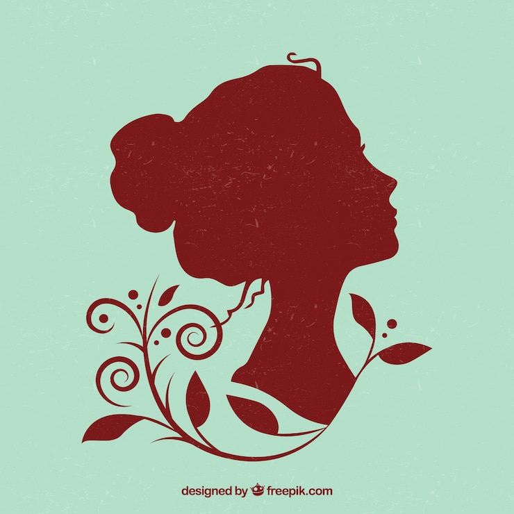 Vecteur belle femme silhouette