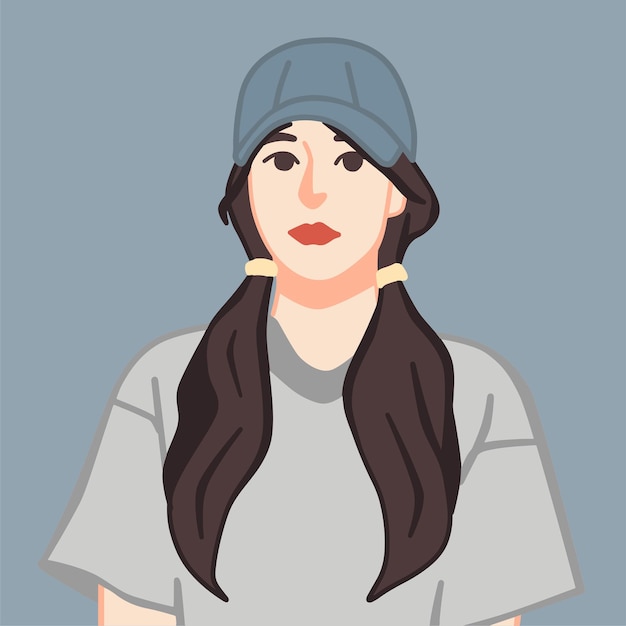 Une belle fille coréenne illustration vectorielle