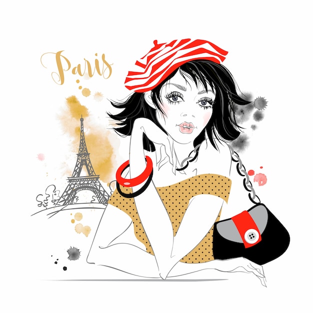 Belle fille à paris