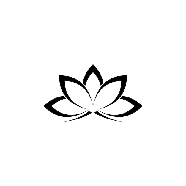 Belle fleur lotus logo et modèle vectoriel