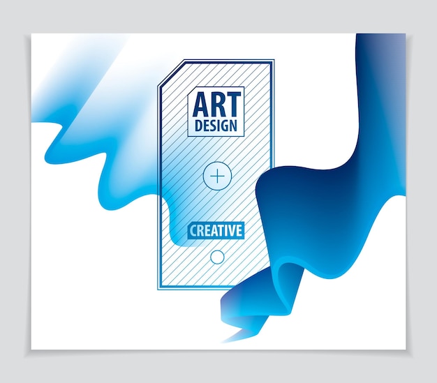 Belle forme avec un gradient coloré, un élément d'art abstrait vectoriel. Parfait pour une carte-cadeau, une couverture, une affiche ou une brochure. Objet dimensionnel à ondes de couleur brillante.