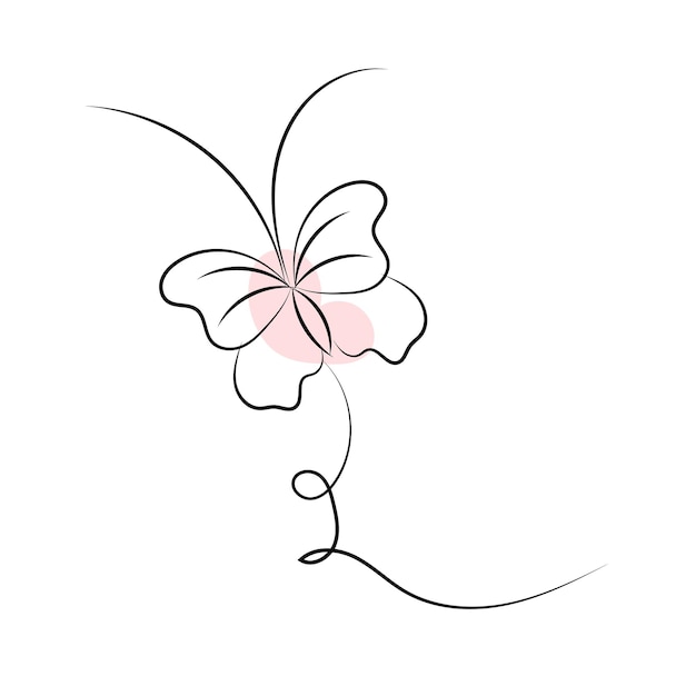 Belle illustration de contour de papillon