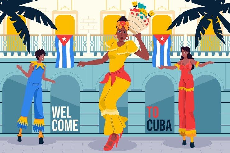 Vecteur belle illustration de destination cuba