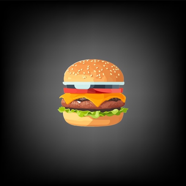 Une belle illustration du vecteur hamburger