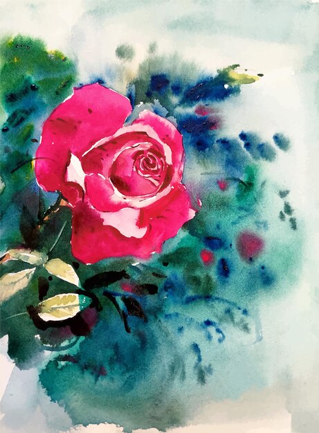 Vecteur une belle illustration de fleurs dessinée à la main à l'aquarelle