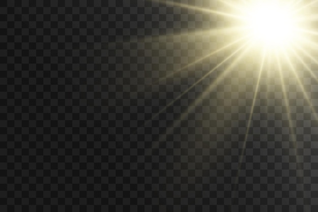 Belle illustration starVector lumineuse d'un effet de lumière sur fond transparent