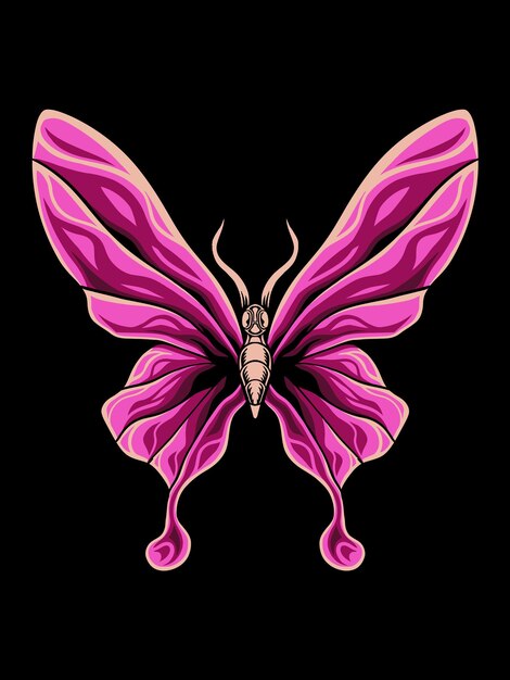 Belle et luxueuse conception de vecteur de papillon modifiable en couleur