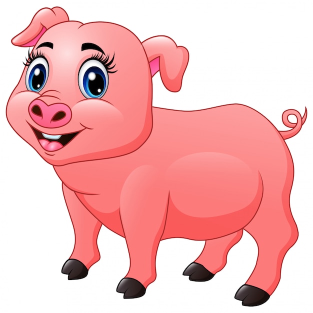 Belle Petite Caricature De Cochon