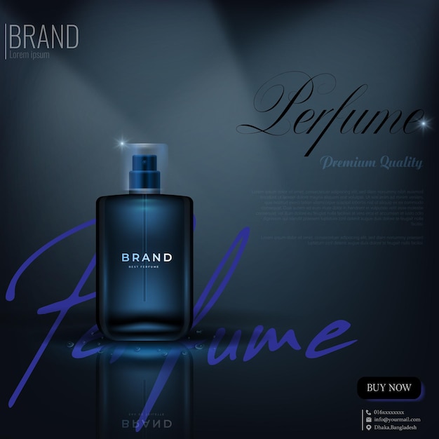 une belle publicité ou une conception de post pour les parfums