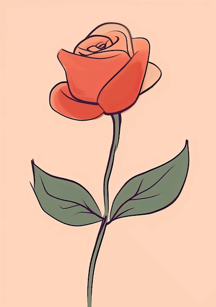 Belle Rose Rose Rose Rose Sur Fond Rose