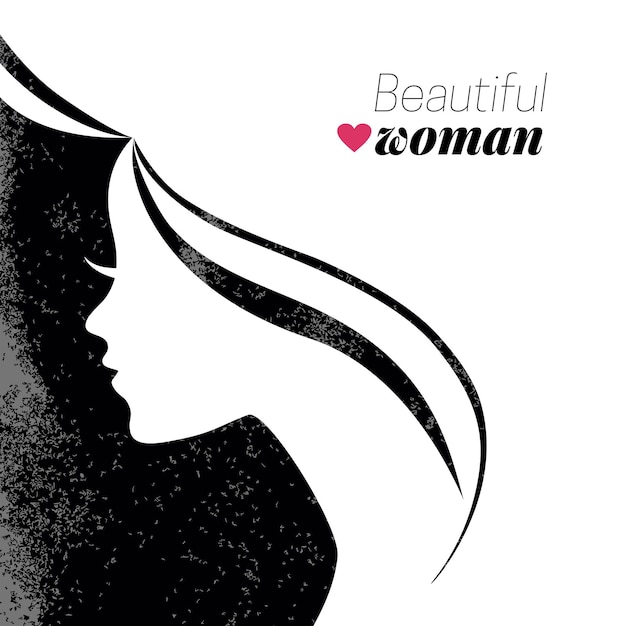 Vecteur belle silhouette de femme. illustration vectorielle