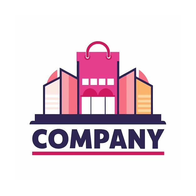 Une belle et unique conception de logo pour une entreprise de commerce électronique et de vente au détail