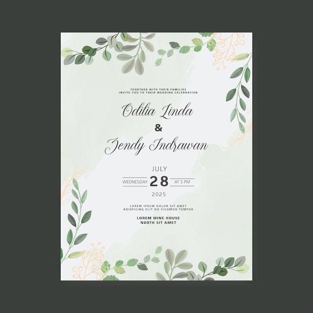 Belles Cartes D'invitation De Mariage Floral