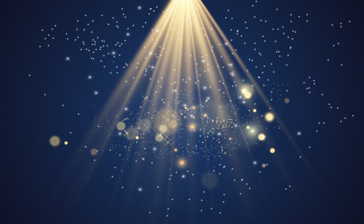 Vecteur de belles étincelles brillent d'une lumière spéciale.
