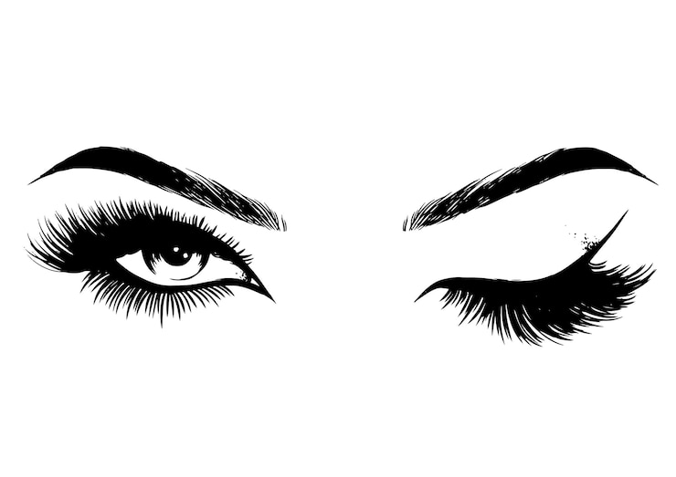 Vecteur belles femmes sexy avec du maquillage pour les yeux