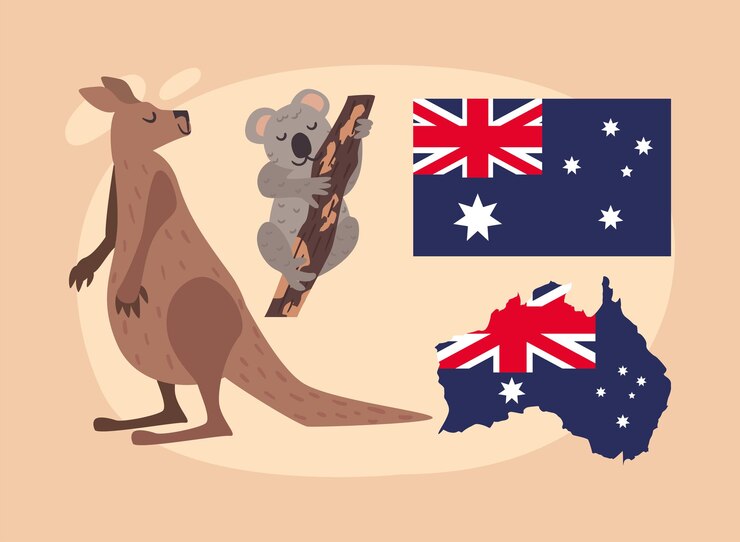 Vecteur belles icônes australiennes