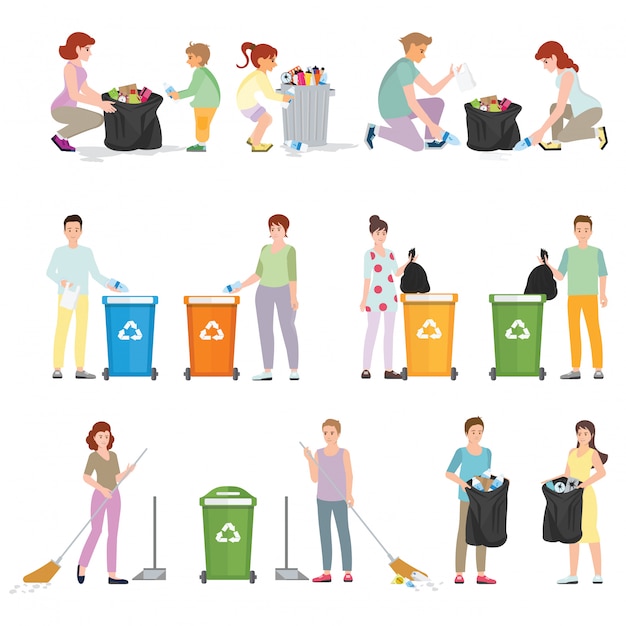 Les bénévoles nettoient les déchets.