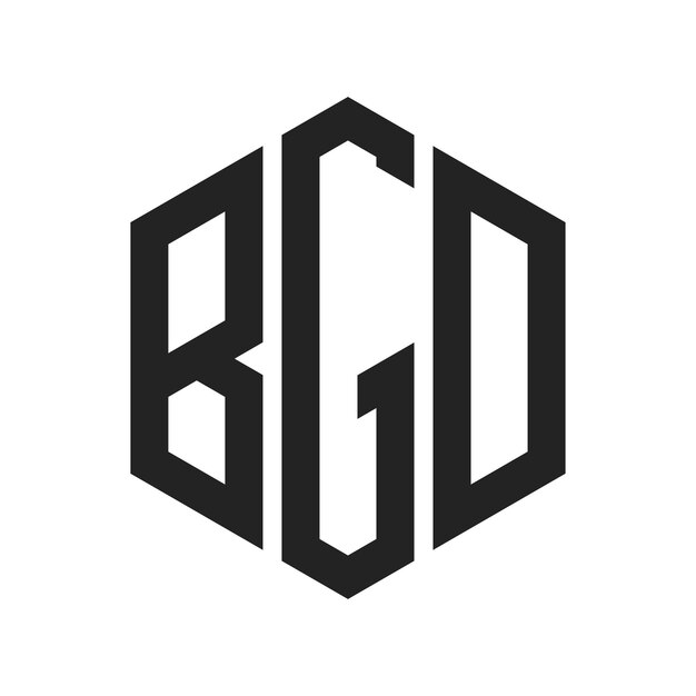BGD Logo Design Initial Letter BGD Monogram Logo en utilisant une forme hexagonale