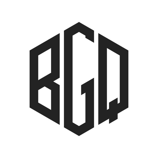 BGQ Logo Design Lettres initiales BGQ Monogramme Logo en utilisant une forme hexagonique