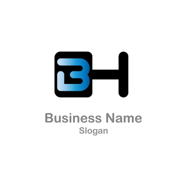 Vecteur bh114 lettre bh conception du logo