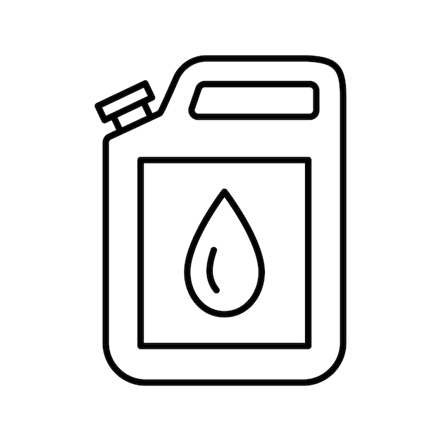 Vecteur bidon avec carburants symbole du bidon d'huile avec goutte stocks de pétrole gallon de carburant