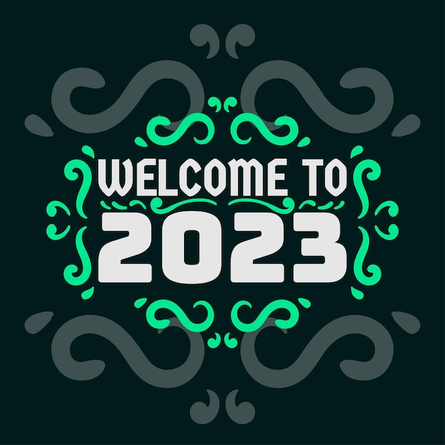 Bienvenue 2023 Fond De Lettrage