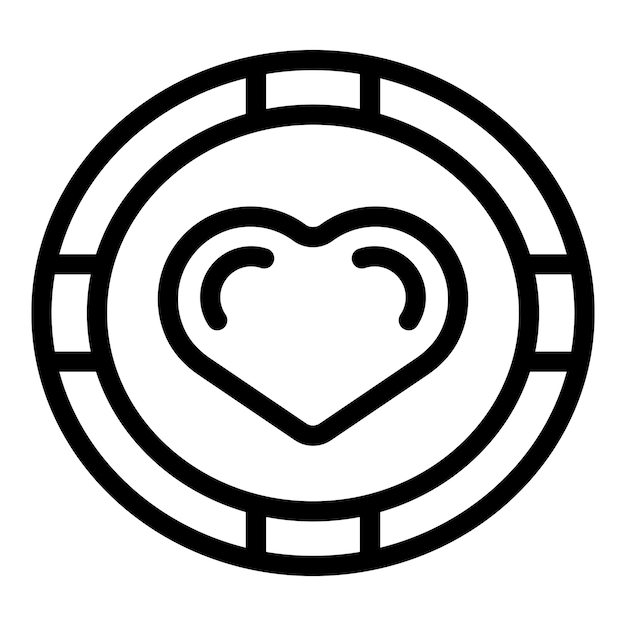Bienvenue au tapis de porte vecteur de contour de l'icône tapis de cœur rond du sol
