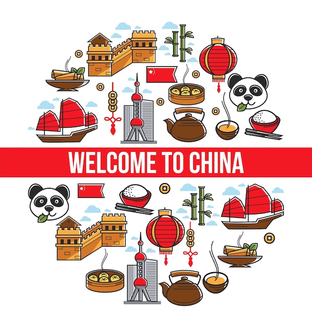 Bienvenue En Chine Symboles Nationaux Chinois Voyages Et Tourisme