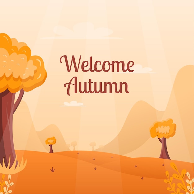 Bienvenue concept de fond d'automne