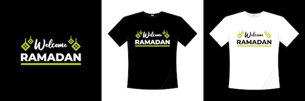 Bienvenue Conception De T-shirt Typographie Ramadan