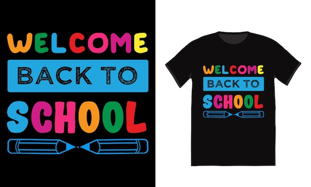 Bienvenue à La Conception De T-shirts De Retour à L'école