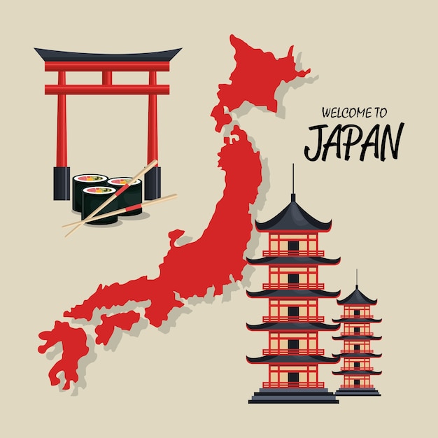 Bienvenue Symbole Du Japon Traditionnel